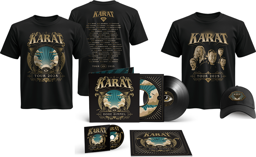 Karat Tshirt, Cap, CD und Schallplatte